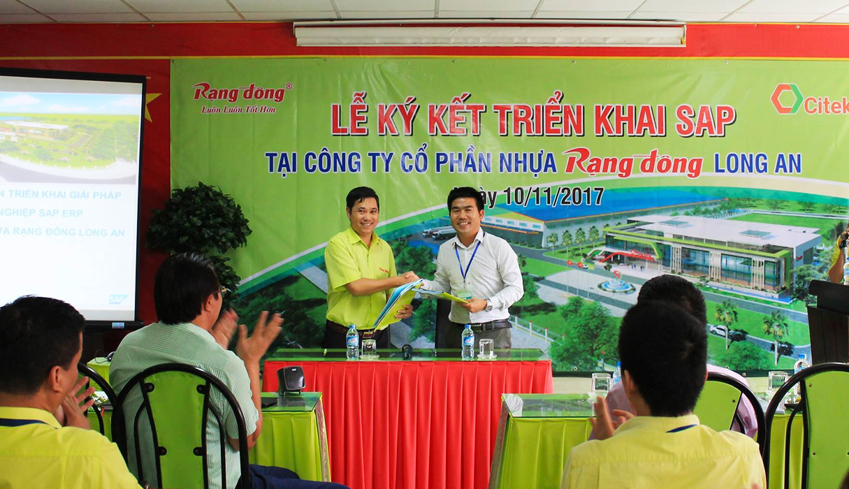 The Signing Ceremony and SAP ERP Deployment Partnership between Rạng Đông Plastics and Citek Technology