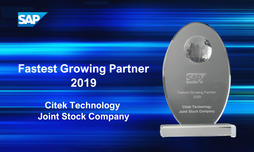 Citek được SAP vinh danh đối tác Phát triển nhanh nhất khu vực năm 2019