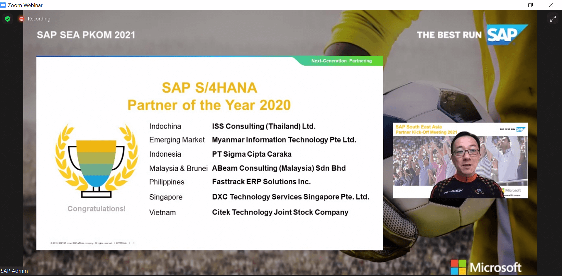 Citek được SAP vinh danhSAP S4hana